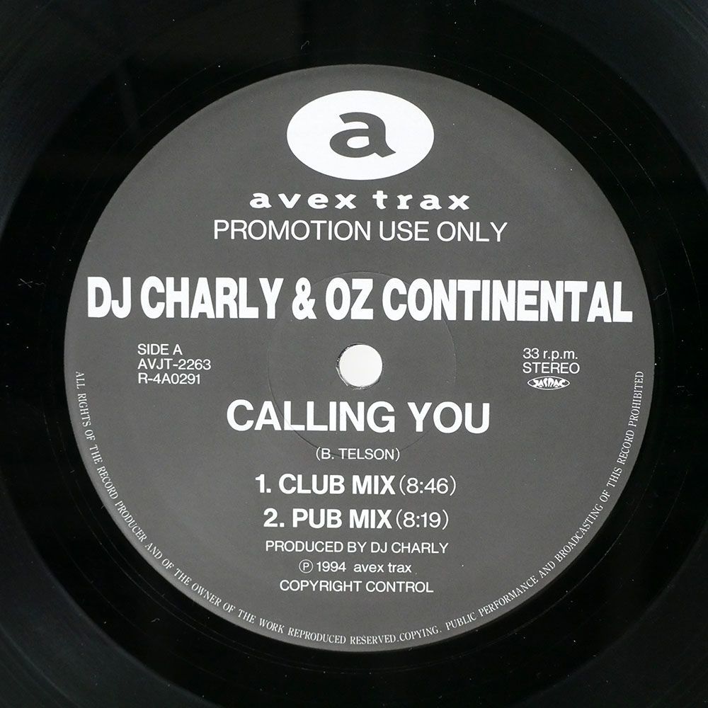 DJ CHARLY/CALLING YOU/AVEX TRAX AVJT2263 12_画像1