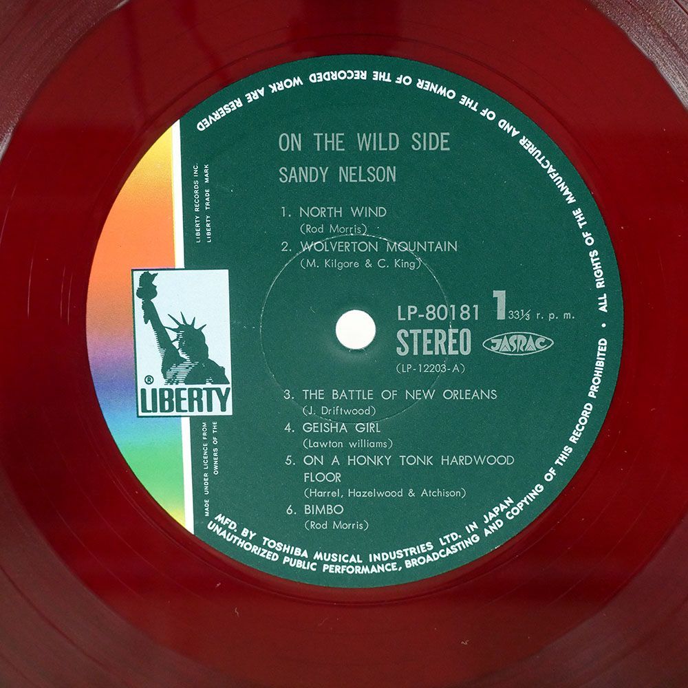 赤盤 サンディー・ネルソン/ワイルド・ドラム・サウンド/LIBERTY LP80181 LP_画像2