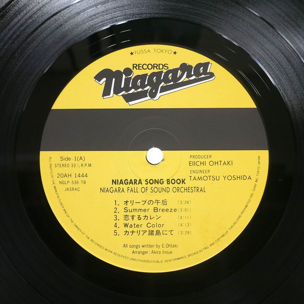 NIAGARA FALL OF SOUND ORCHESTRAL/NIAGARA SONG BOOK/NIAGARA 20AH1444 LP_画像2