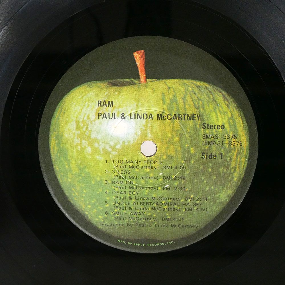 米 PAUL & LINDA MCCARTNEY/RAM/APPLE SMAS3375 LP_画像2