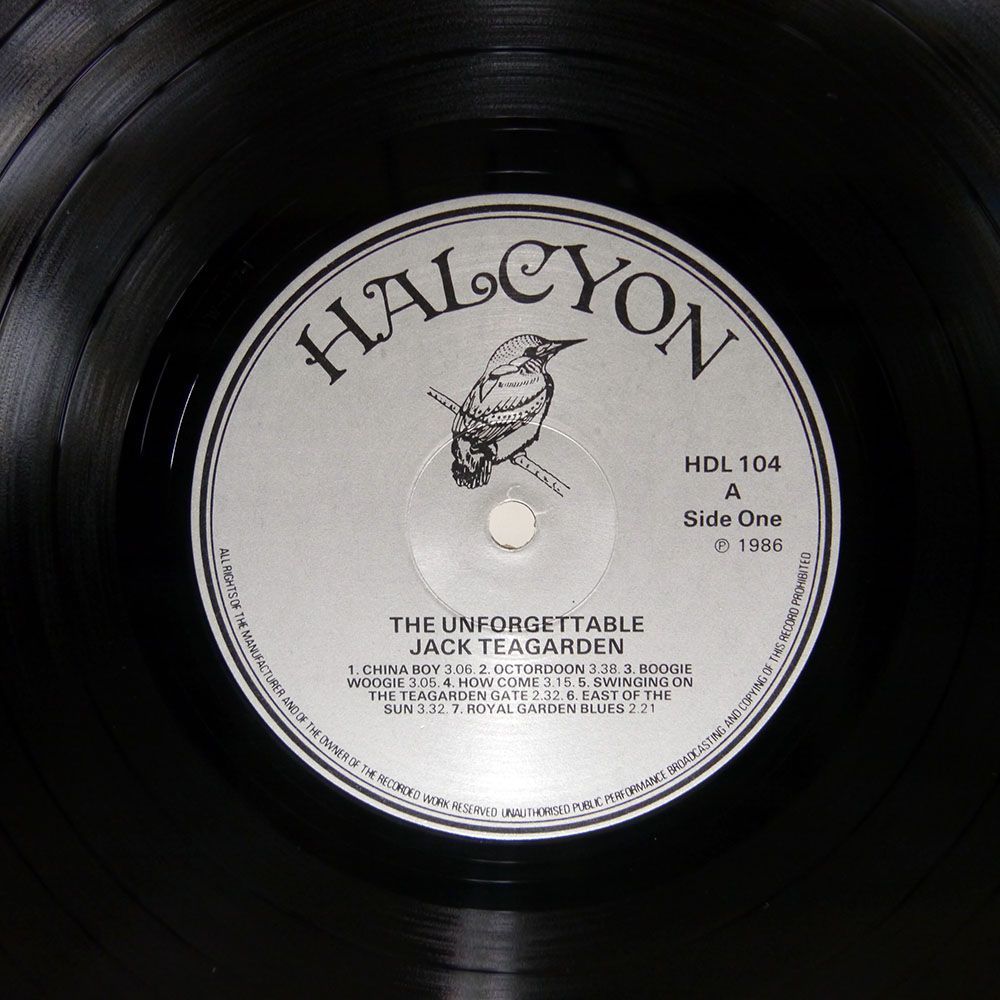 英 JACK TEAGARDEN/UNFORGETTABLE/HALCYON HDL104 LP_画像2