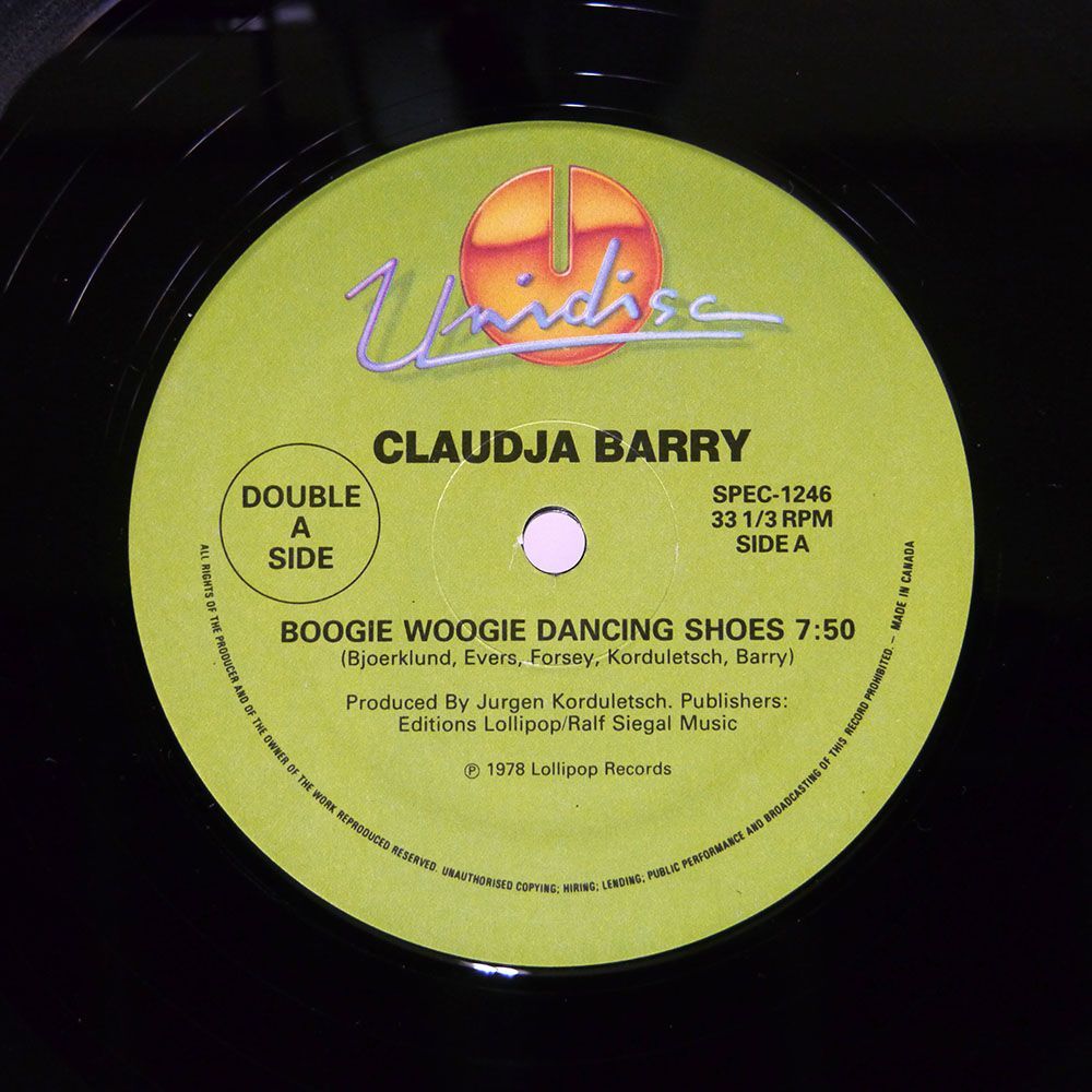 CLAUDJA BARRY/BOOGIE WOOGIE DANCING SHOES SWEET DYNAMITE RADIO ACTION/UNIDISC SPEC1246 12_画像2