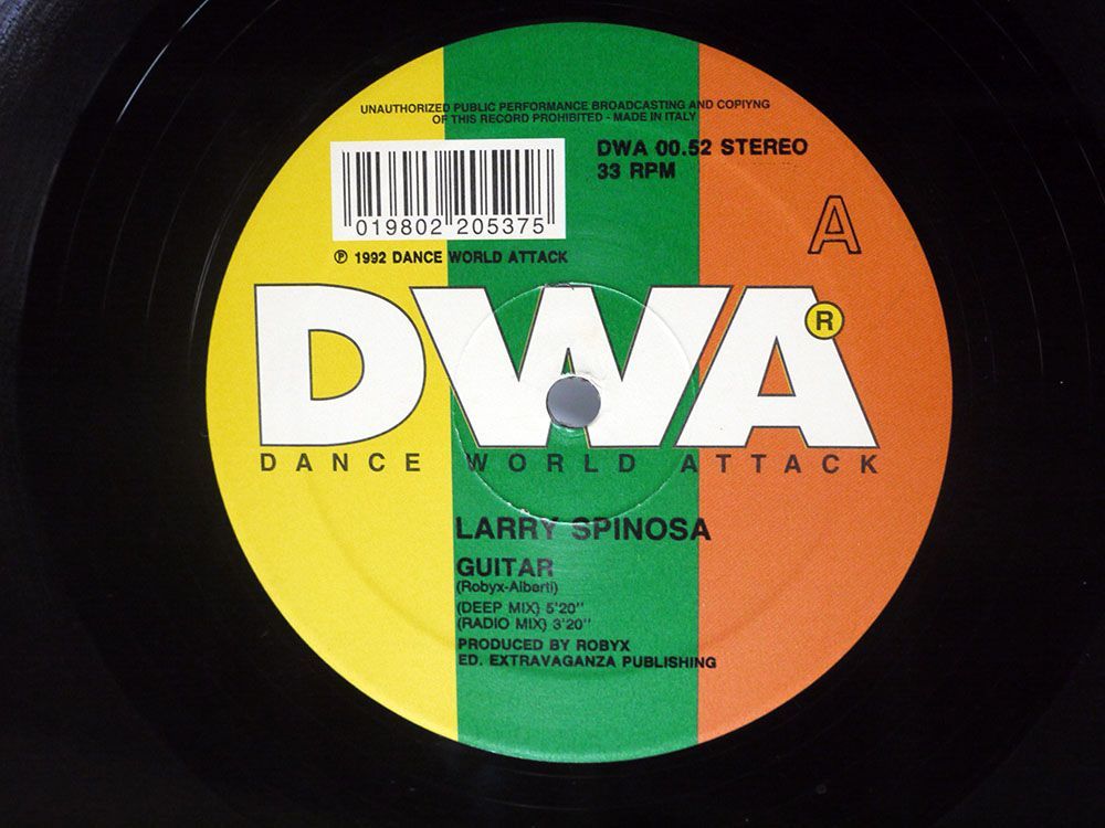 LARRY SPINOSA/GUITAR/DANCE WORLD ATTACK DWA0052 12_画像1