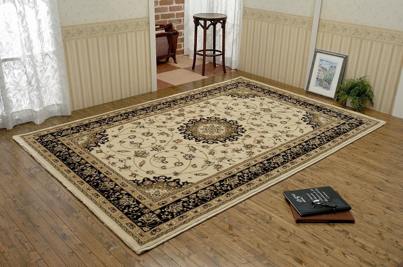 ジュータン 約6帖240×320cm ラグ カーペット 糸密度55万本/1㎡の高密度織り 沖縄など諸島部には送れません。