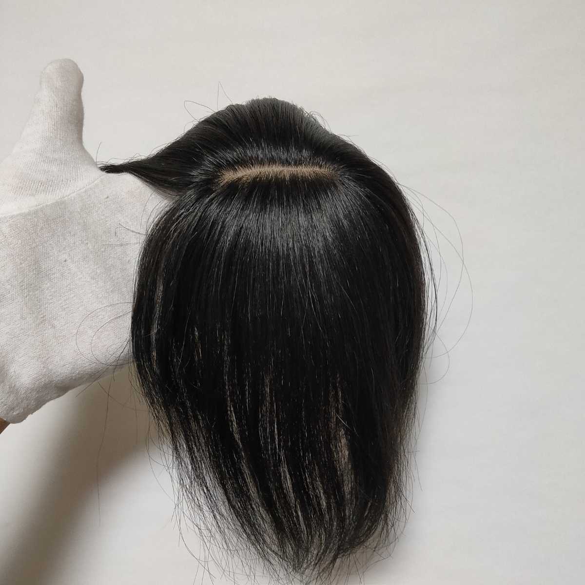 [ new goods ] person wool 100% part wig hair piece natural black ①-wide