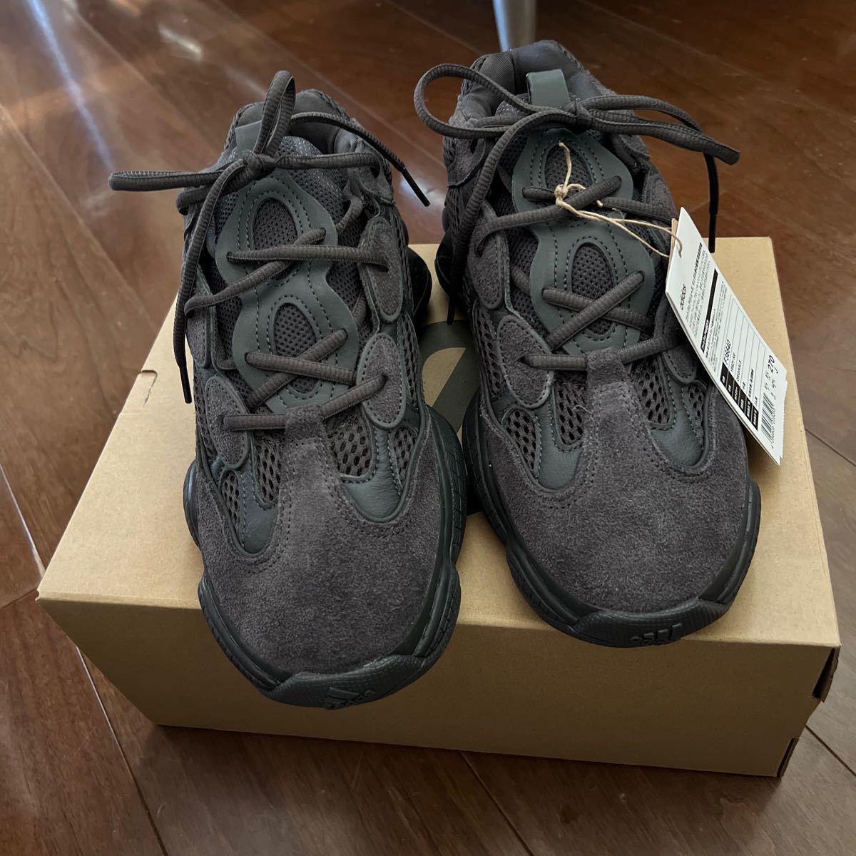 新品貴重adidas YEEZY 500 Black 27cm F36640 アディダス イージー500 ユーティリティ ブラック 350 700 slide 黒 CONFIRMED v2_画像2