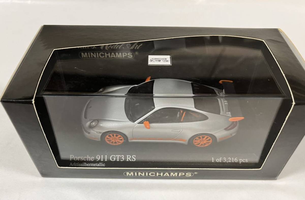 PORSCHE 911 GT3 RS (997) 2006Year Silver/Orange 1/43 Scale PMA производства 