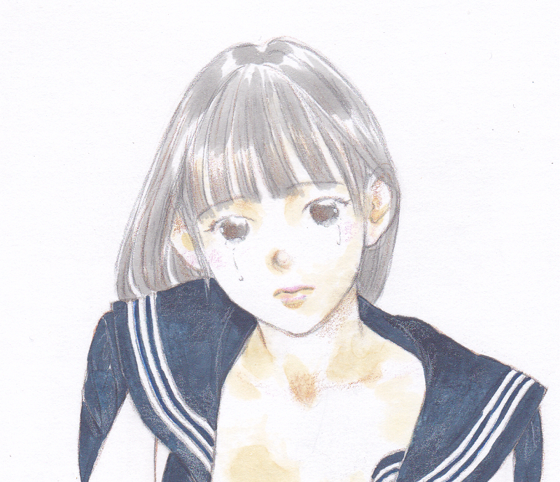 手描きイラスト 24519H Yahoo!オークション - vivi 手描きイラスト「sketch62」女の子