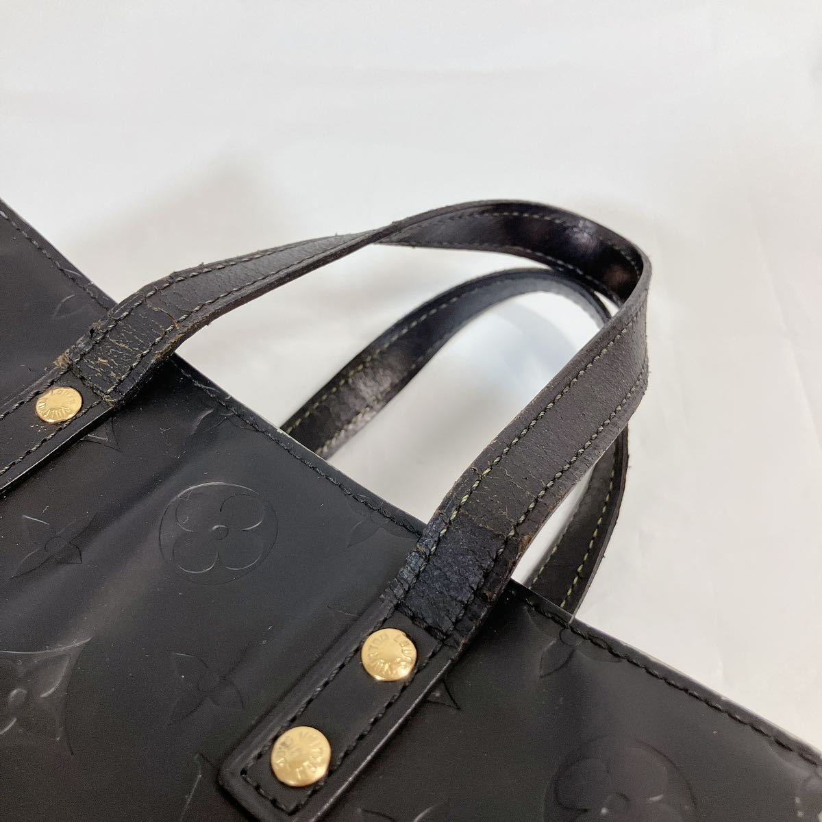 ジャンク ルイヴィトン リードPM M91145 ヴェルニ ハンドバッグ LOUIS VUITTON LVモノグラム _画像4