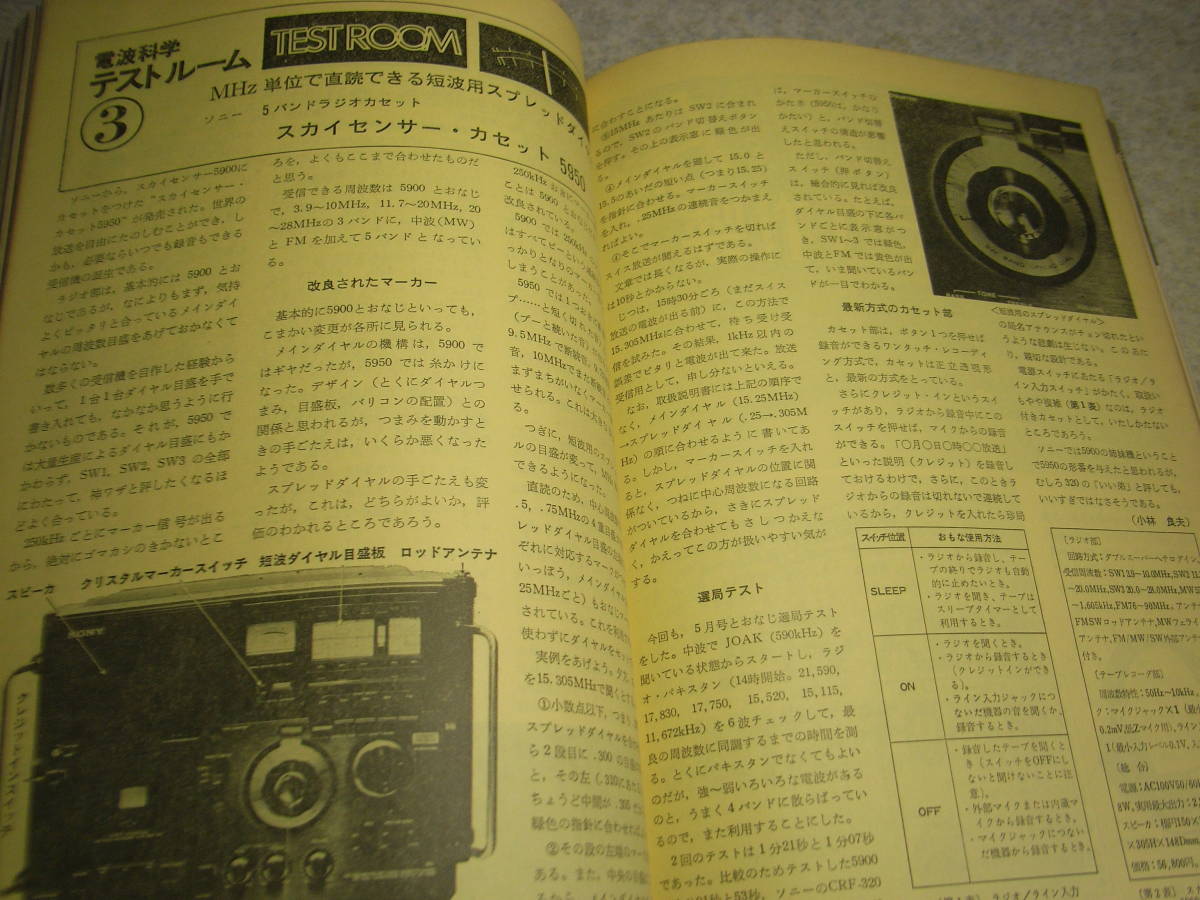 電波科学　1976年11月号　ヤマハCA-1000Ⅲ/エルカセット・テクニクスRS-7500U/トリオTS-600/ソニーCF-5950の詳細　クリスキットmark7の改造_画像10