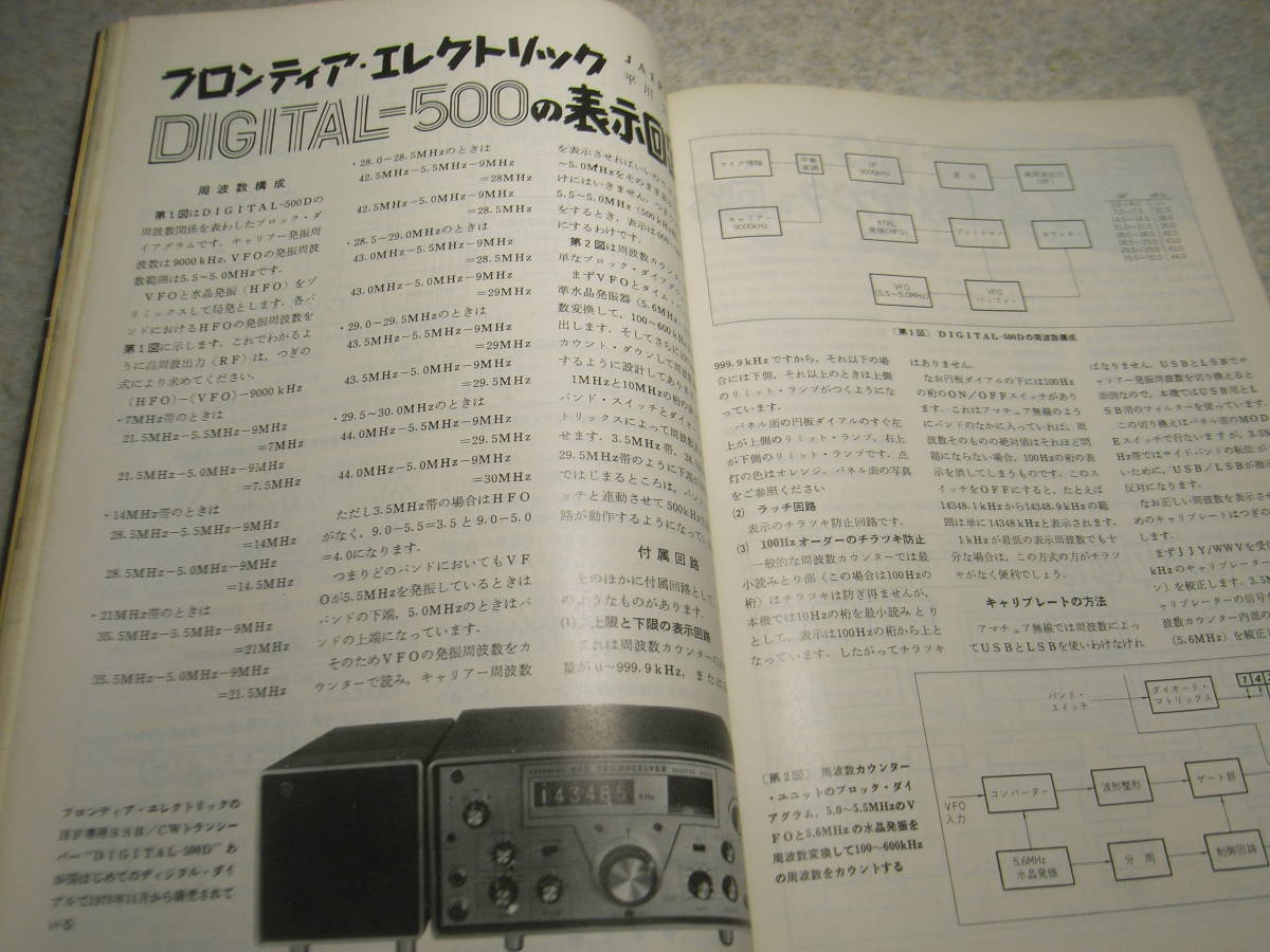 CQ ham radio別冊　ハムジャーナル No.1　トリオTR-8200/コリンズR-390/八重洲無線FT-501/NEC、CQ-110の記事　コリンズ送信機RF-NFの調整法_画像6