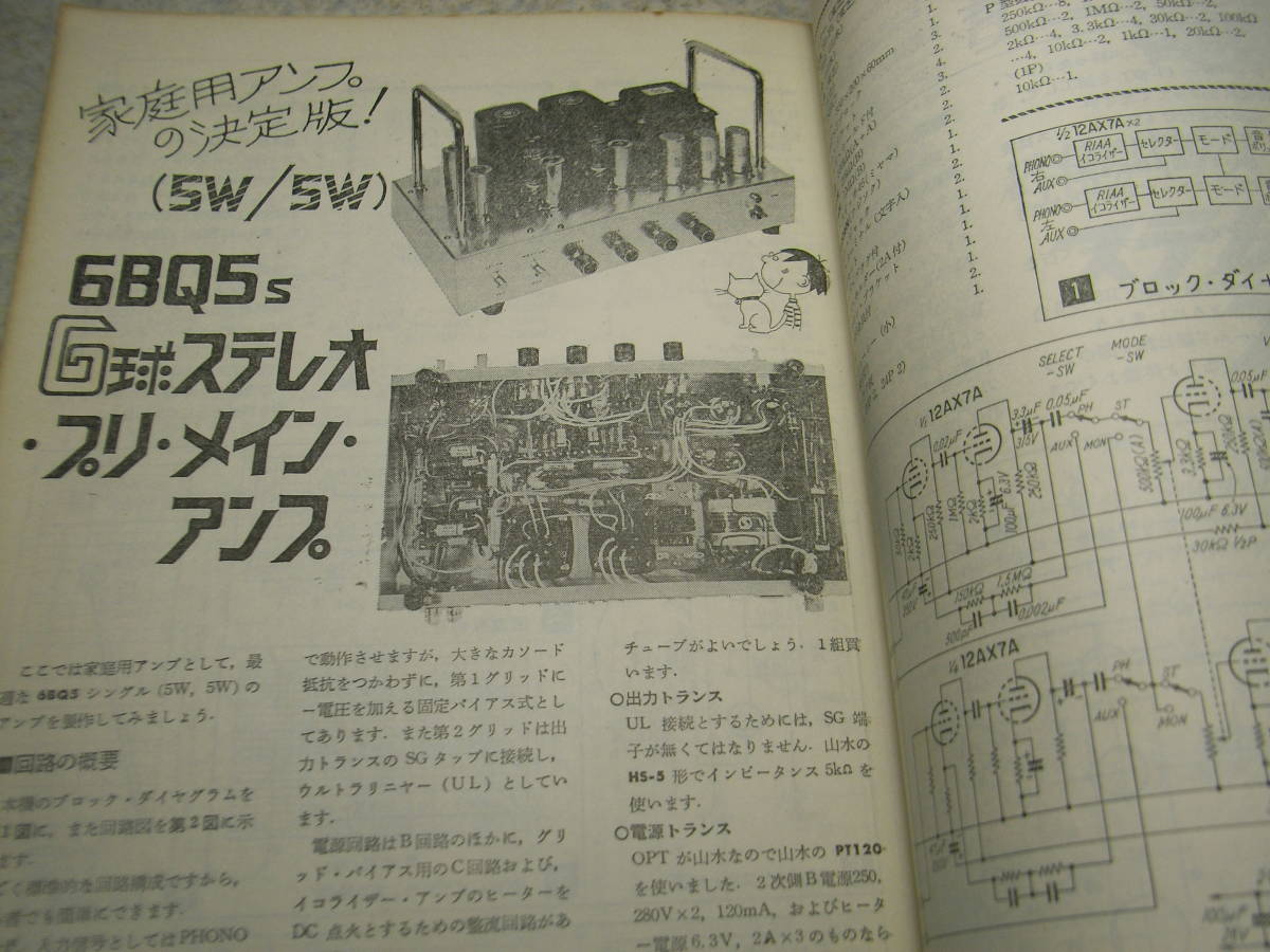 初歩のラジオ別冊 初歩のステレオ製作技術 12AX7Aプリ/6BM8/6GA4/6BQ5等アンプの製作 ラックスキットA220/A3300/A250/A3500/KMQ60の画像7