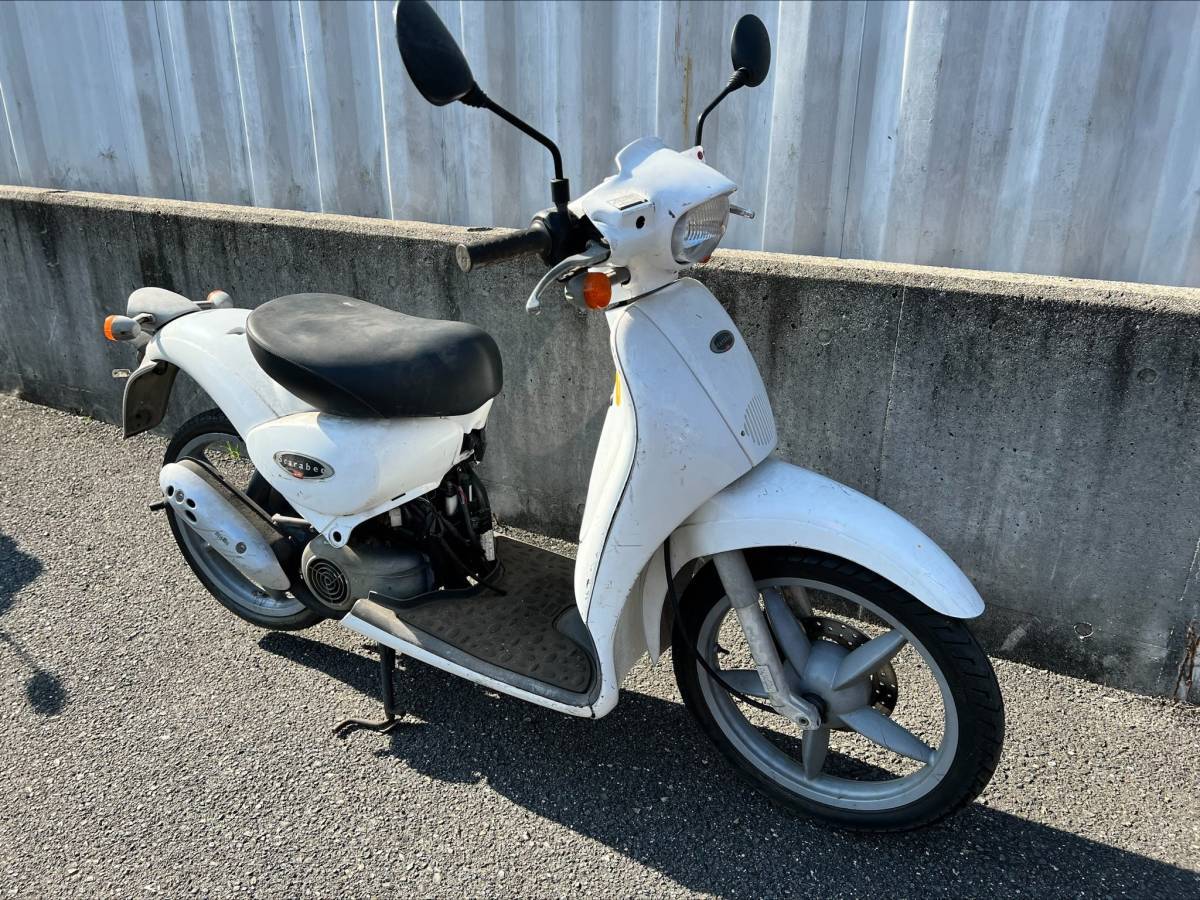 APRILIA アプリリア SCARABEO スカラベオ WHITE 50cc スクーター 原付 部品取り車 不動車 室内保管 走行距離 4,374kmの画像2