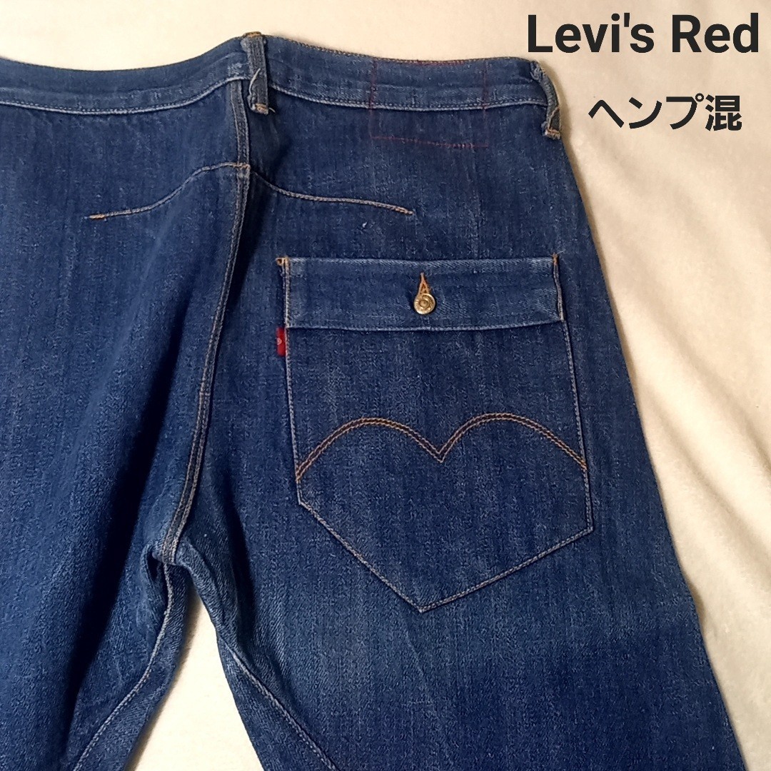 レア　リーバイスレッドファースト　ヘンプ混　W32×34 スペイン　立体裁断　Levi's　Red 2003　コットン（綿）60%ヘンプ（麻）40%