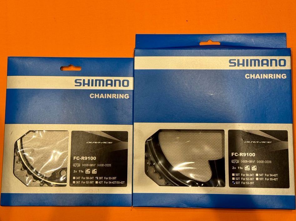 シマノ SHIMANO デュラエース DURA-ACE FC-R9100 チェーンリング　53-39T セット