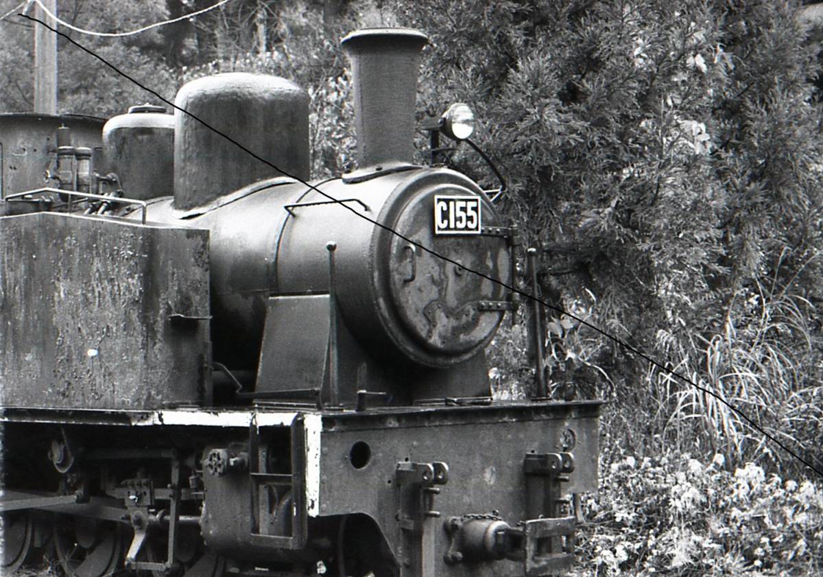 尾小屋鉄道　C155型　蒸気機関車　昭和40年代後半　9枚　データをメール添付kaCD-Rで。_画像3