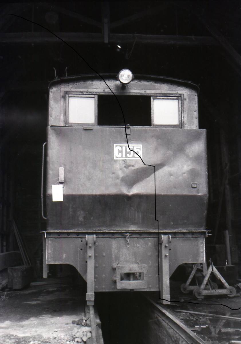 尾小屋鉄道　C155型　蒸気機関車　昭和40年代後半　9枚　データをメール添付kaCD-Rで。_画像9