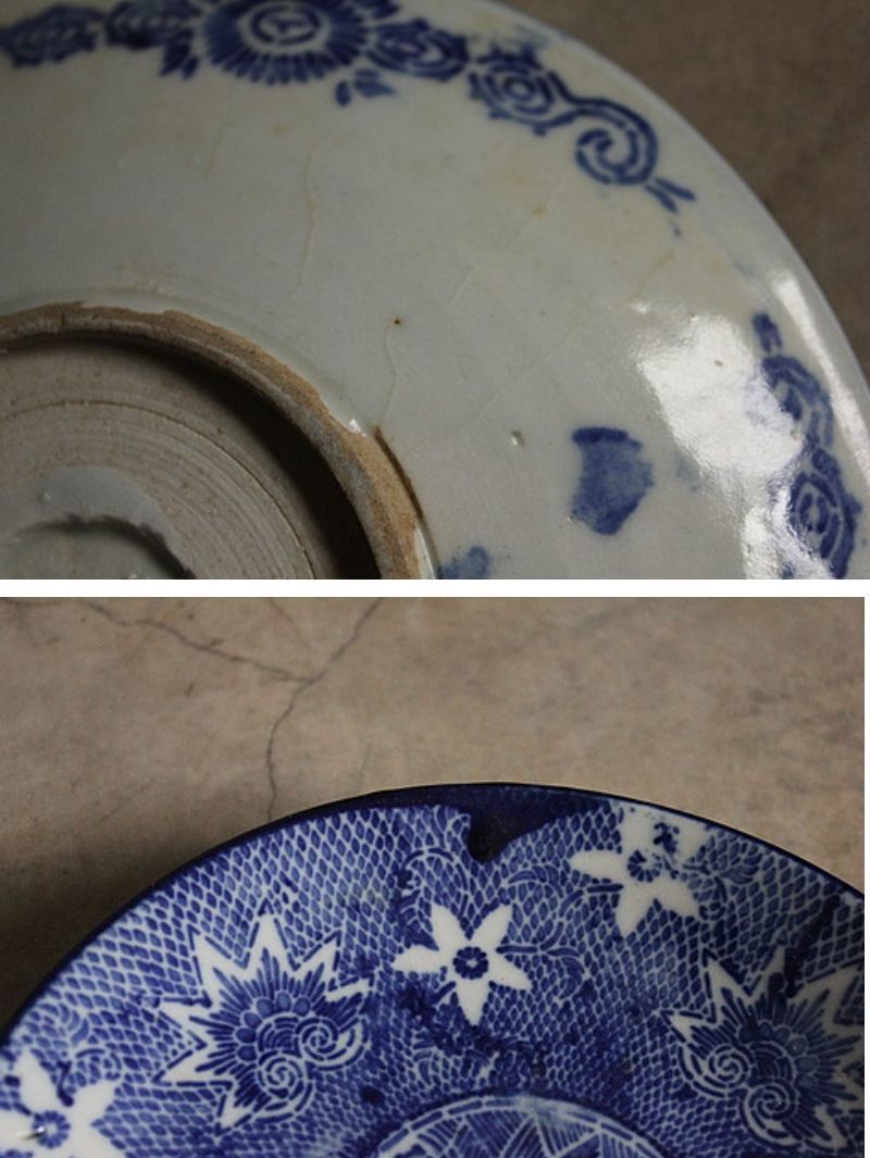 伊万里　印判　中皿　5枚セット　陶磁器　食器　古民家　古道具_画像8