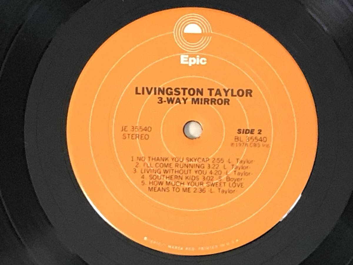 [LP] Livingston Taylor リヴィングストン・テイラー / 3-Way Mirror 三面鏡 ☆ AOR、Light & Mellow、Nick DeCaro、US盤、JE 35540_画像5