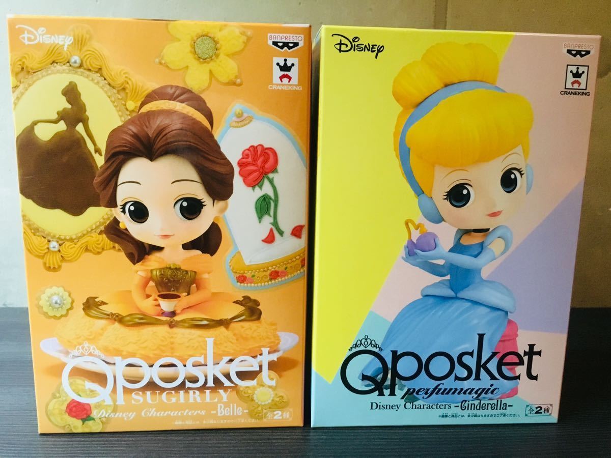 Qposket ディズニー フィギュア ベル シンデレラDisney キューポスケット　2個セット_画像1