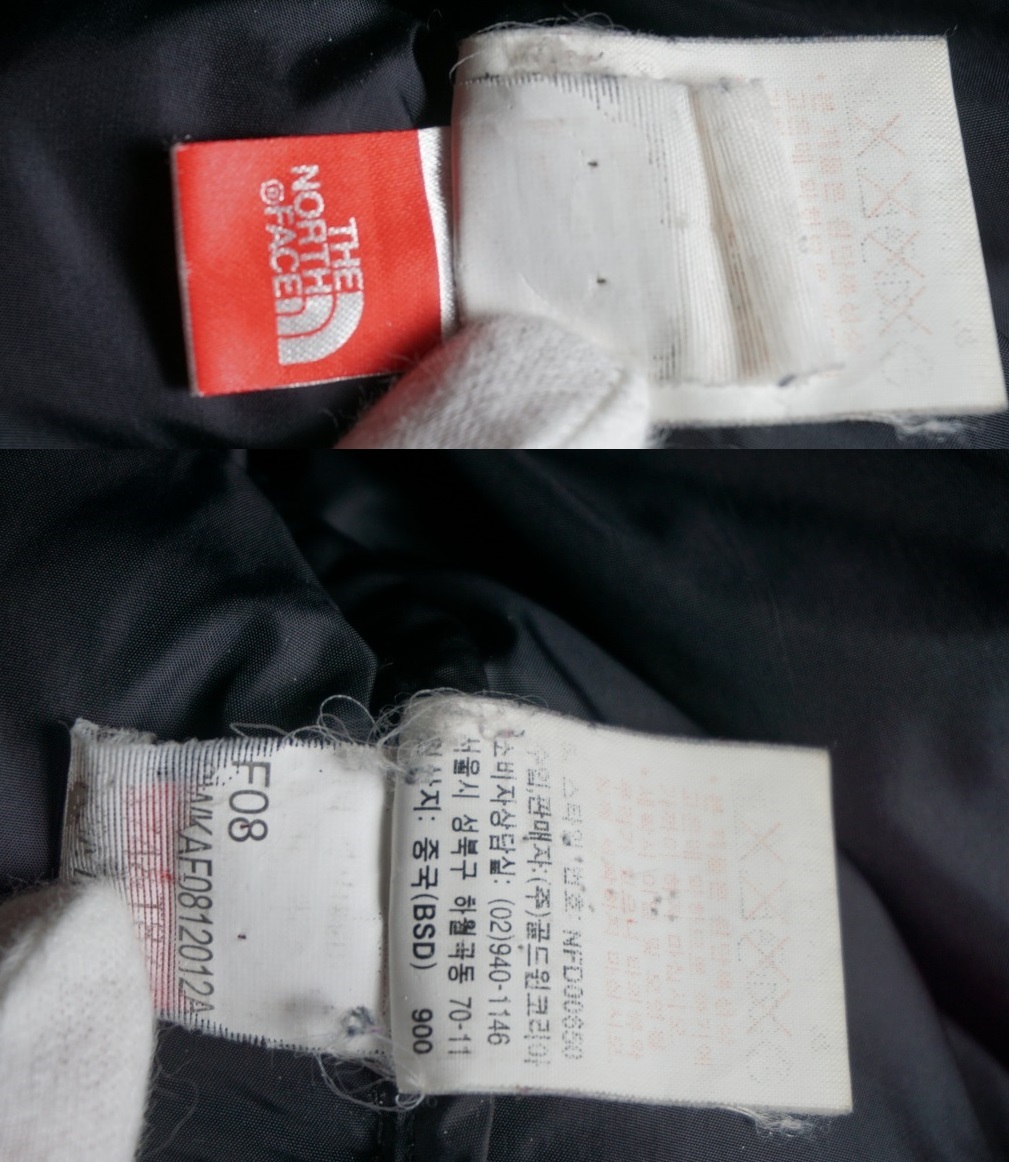 正規 THE NORTH FACE ノースフェイス NUPTSE JACKET ヌプシ ダウン ジャケット 海外モデル 700Fil 黒M 本物205O▲_画像10