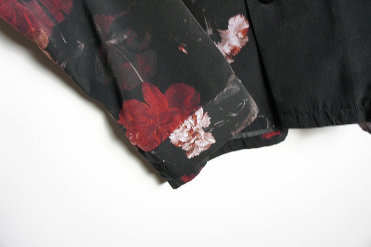  прекрасный товар 18SS LAD MUSICIAN Lad Musician DECHINE PAJAMA SHIRT INKJET FLOWER цветок рубашка с длинным рукавом 2118-106 чёрный 122O^