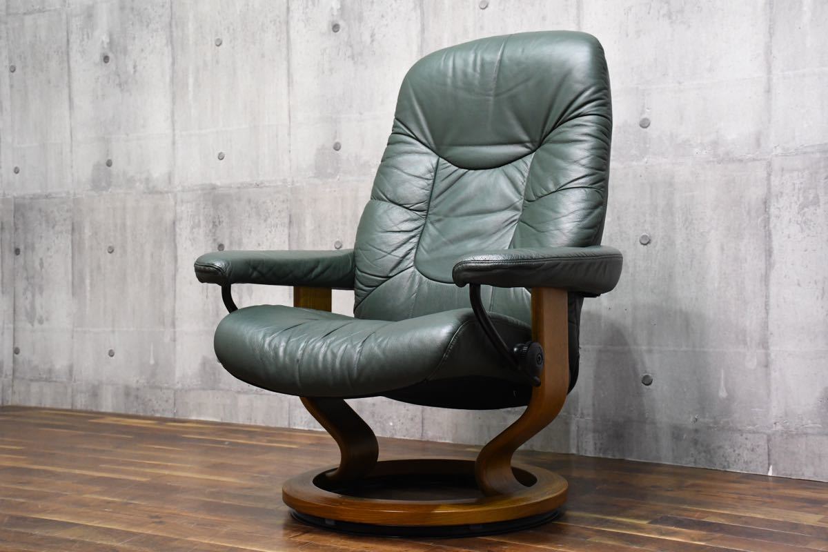 DBC6 北欧ノルウェー EKORNES エコーネス ストレスレスチェア ディプロマット レザー/本革張り リクライニングチェア パーソナルチェア