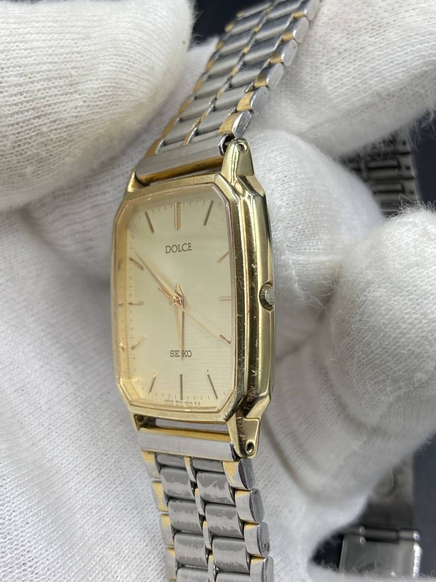【1803】セイコー SEIKO DOLCE 8N41-5160 ゴールド 腕時計 ジャンク 不動_画像2