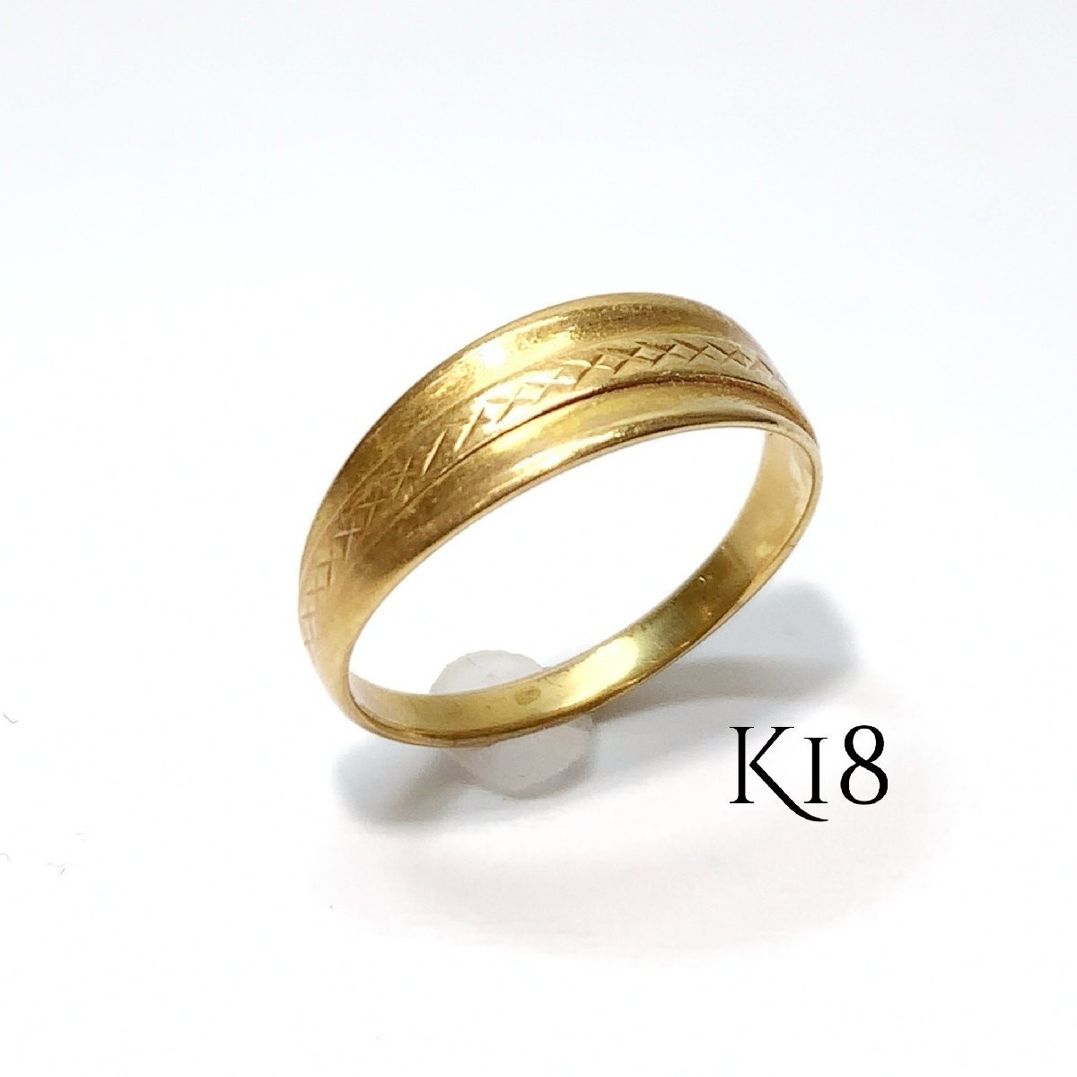 K18 ring approximately 17 number approximately 2.7g ring GOLD Gold 18 gold 750 18K precious metal stamp men's lady's accessory jewelry simple 