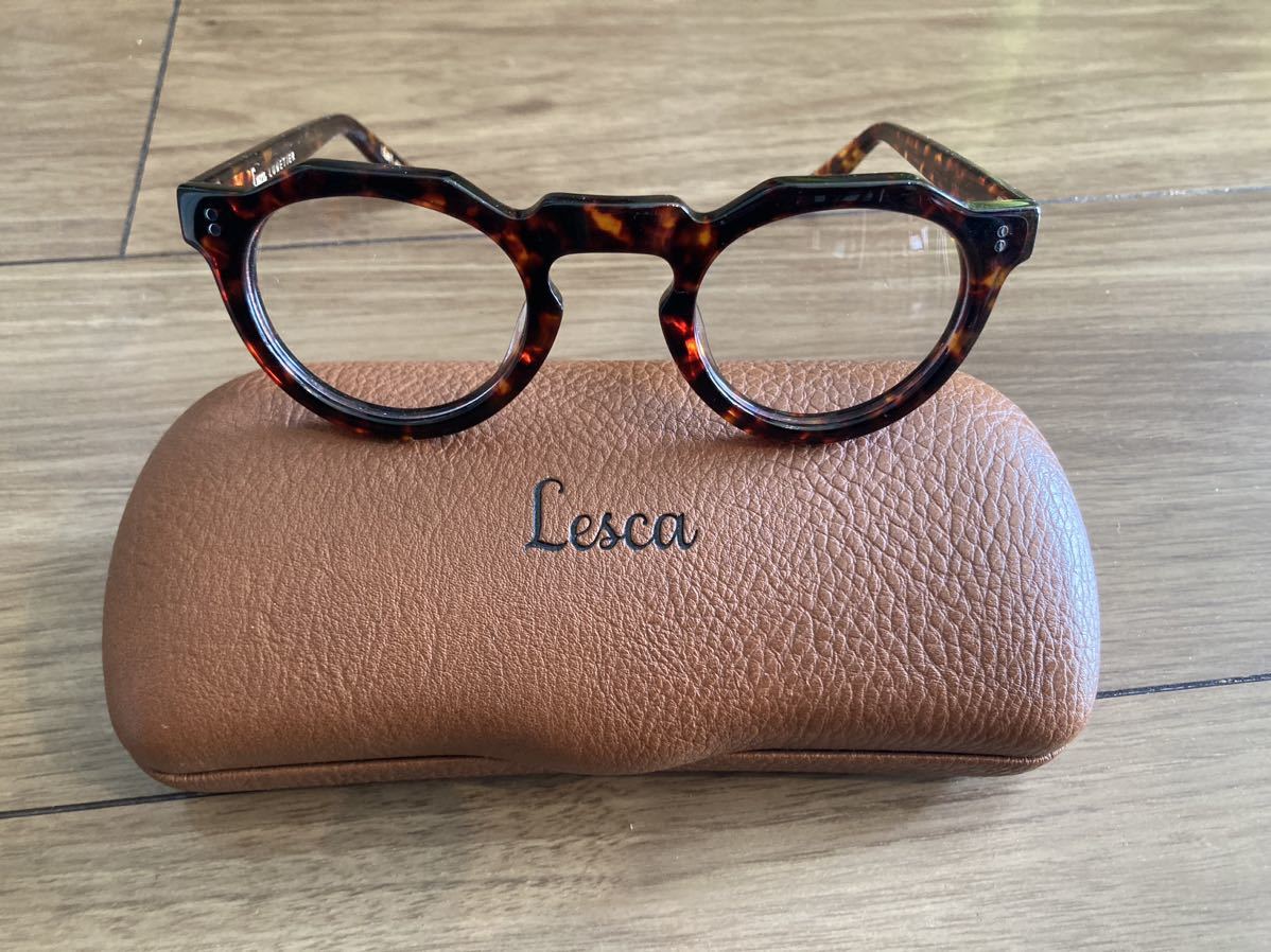 【未使用】 レスカルナティエ Pica Lesca フランス ヴィンテージ 鼈甲 眼鏡 メガネ