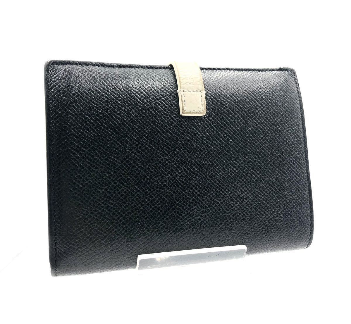 ■美品■CELINE セリーヌ　ミディアムストラップ　マルチファンクション　二つ折り財布　フィービー期　レザー　イタリア製　ブラック