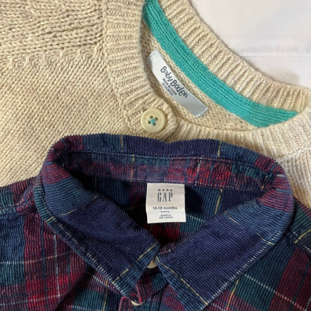 【値下げ交渉歓迎】baby boden くじら柄ニット GAP チェックシャツ