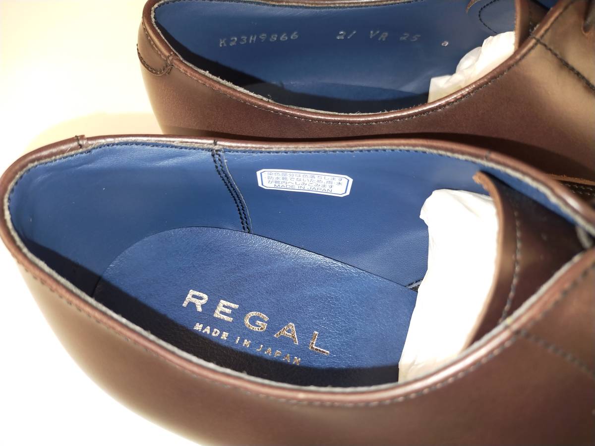 ☆REGAL 21VR ブラウン 25.0 新品未使用 日本製 革靴 リーガル メンズ ビジネスシューズ 参考定価28,600円の画像7