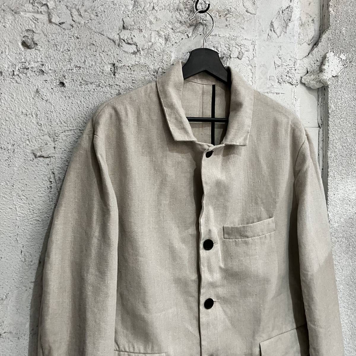 美品 evan kinori Three Button Jacket エヴァンキノリ 3B ヘンプジャケット サイズM 併2955_画像3