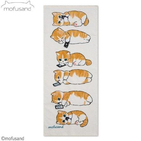 しまむら限定 mofusand フェイスタオル 4枚セット 未使用 モフサンド 猫 ネコ ぢゅの うさぎ うさにゃん パンにゃん ずっとゴロゴロ_参考画像です。