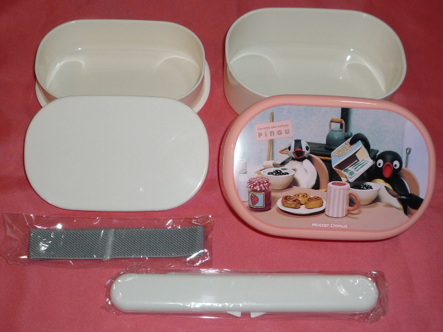 ☆激レア！2006年 PINGU ピングー＆ピンガ ２段式 お弁当箱＆おはし セット ☆
