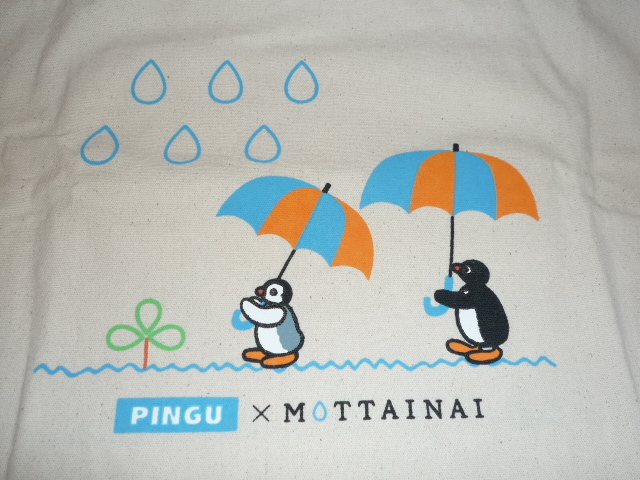 激レア！2010年 PINGU ピングー＆ピンガ トートバッグ①雨_画像2