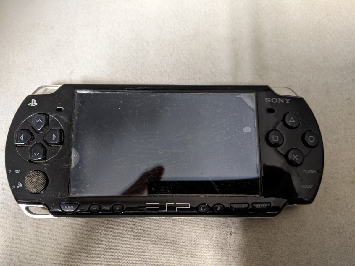 HK1801 SONY PSP-2000 バッテリーパック＆蓋なし 本体のみ PlayStation Portable/ソニー 簡易動作確認&初期化OK 動作品 現状品 送料無料_画像1