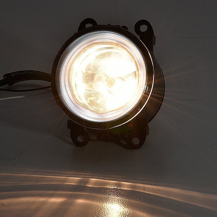 ★19737 エブリイワゴン DA17W DA64W ホワイト LED ファイバー イカリング 付き H8 フォグランプ ガラスレンズ 新品_画像3