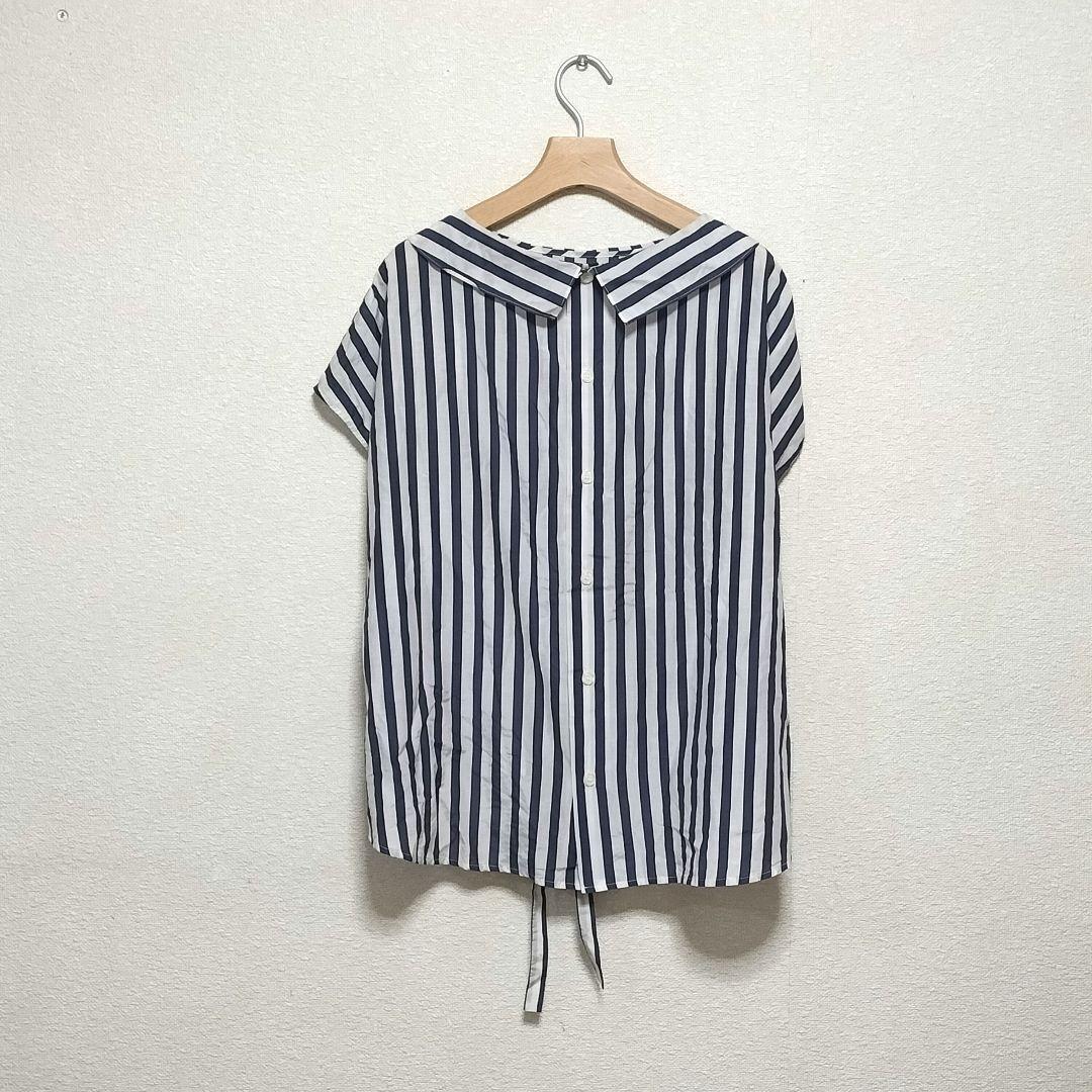  Journal Standard stripe rear button attaching blouse 