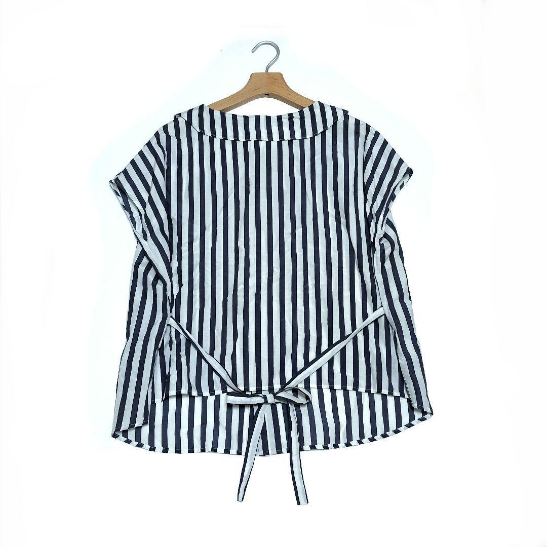  Journal Standard stripe rear button attaching blouse 