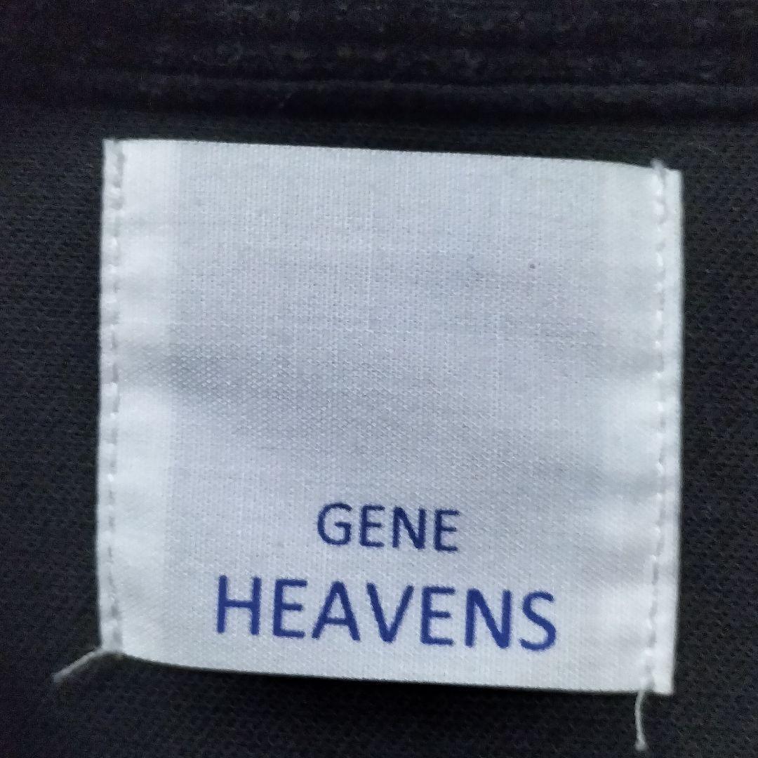 GENE HEAVENS コーデュロイワークシャツドレス　黒　ローズバッド_画像5