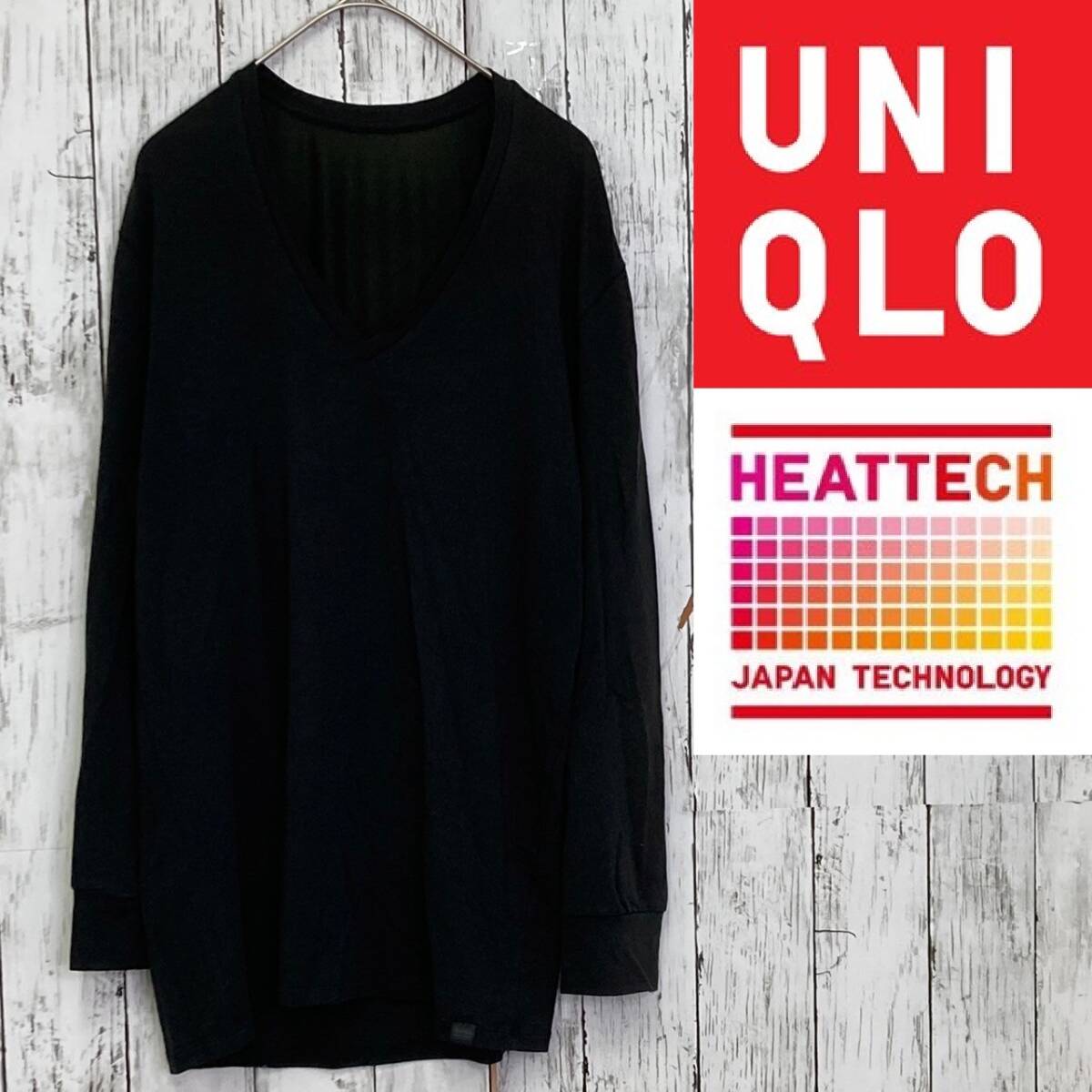 UNIQLO★ユニクロ★ヒートテックエクストラウォームVネックT 極暖★サイズM　A-230　_画像1