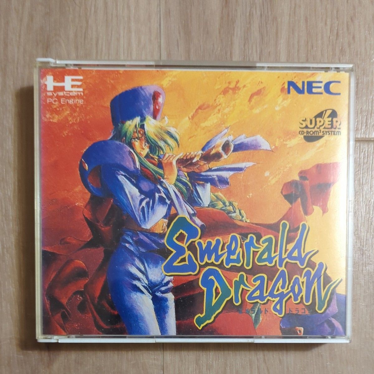 PCエンジン　CD-ROM2　エメラルドドラゴン　マップ・ハガキ付き　ジャンク品