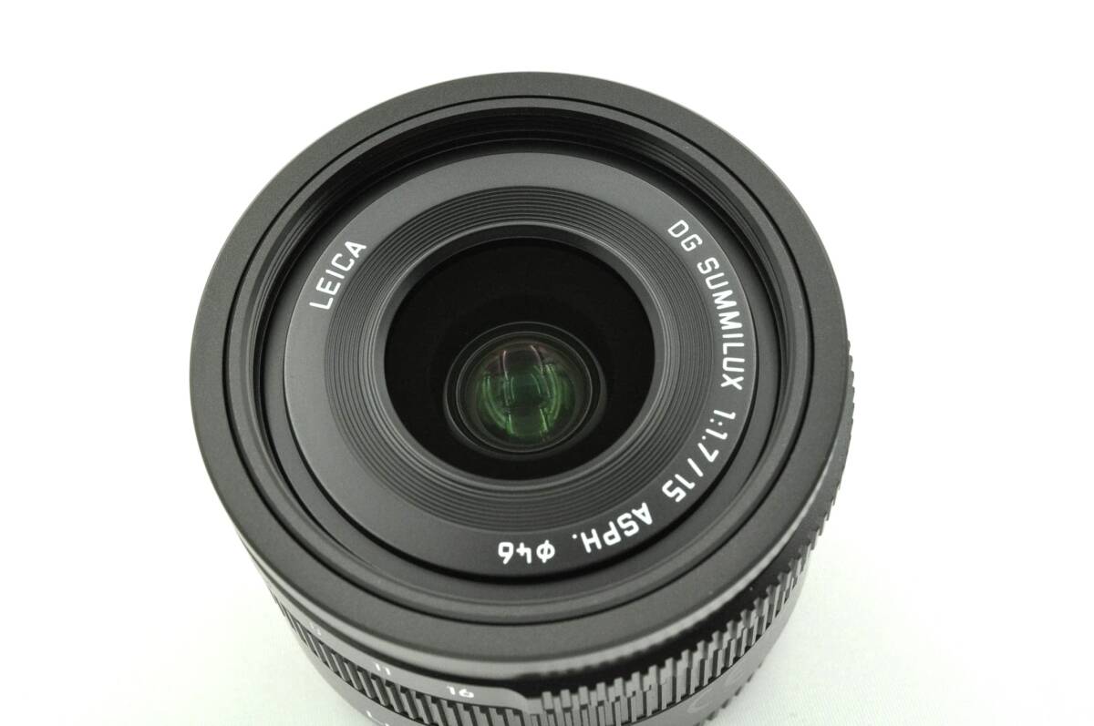 【送料無料・動作未確認】パナソニック 単焦点 広角レンズ マイクロフォーサーズ用 ライカ DG SUMMILUX 15mm/F1.7 ASPH. ブラック H-X015_画像5