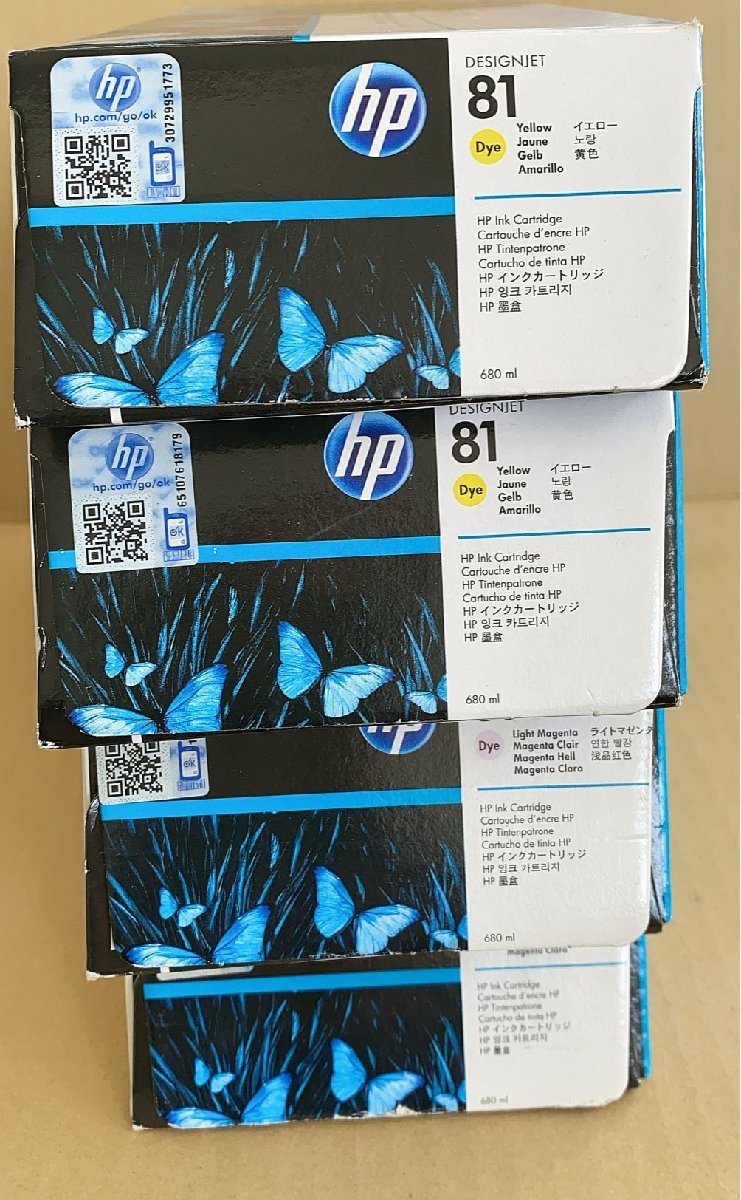 ★HP 純正未使用インク ジェットプリントカートリッジ81 イエロー ライトマゼンタC4933A C4935A 4点★HP46_画像6