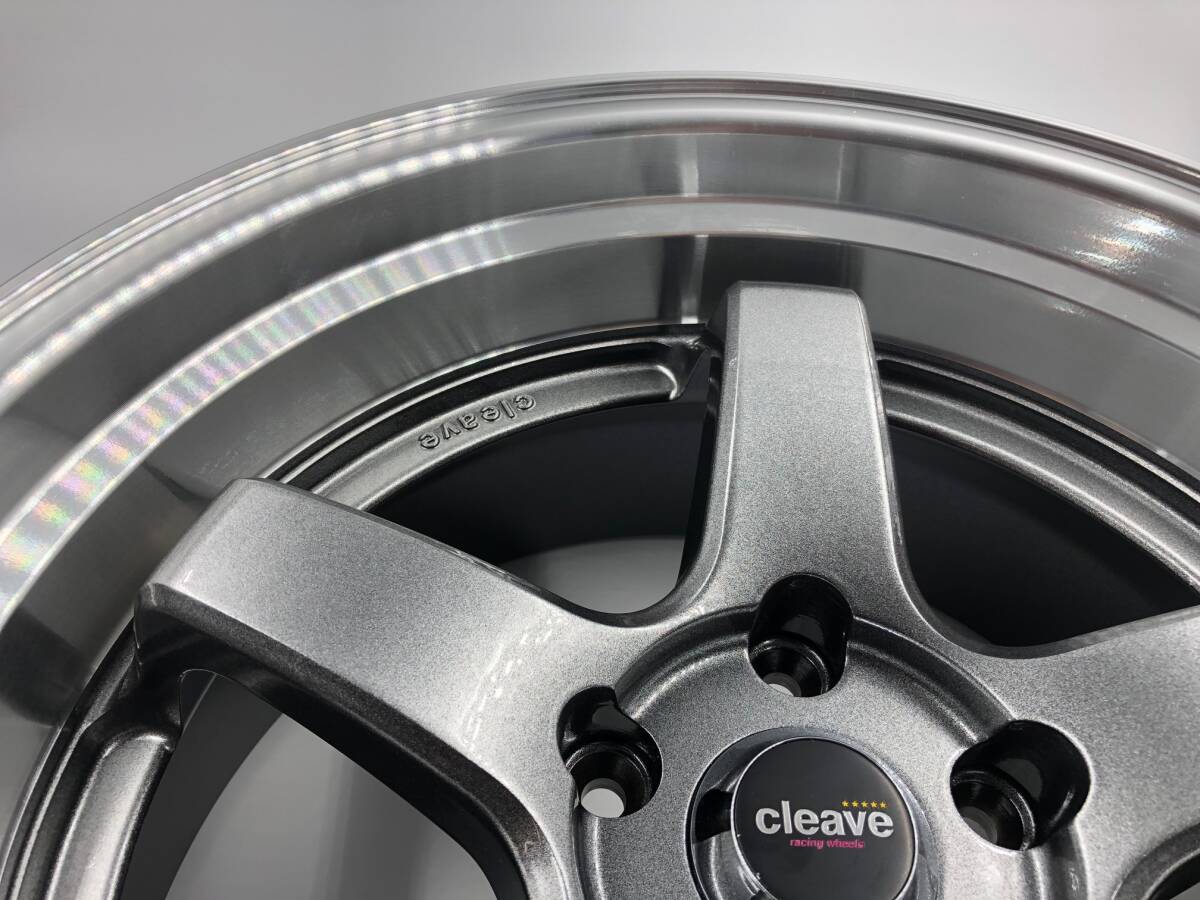 CLEAVE RACING FL53 18x9.5J ±0 5-114.3 ガンメタ/マシンド 2本セット S13 S14 S15 180SX JZX90 JZX100 R34 C35 FD3S ドリフト スタンス_画像4