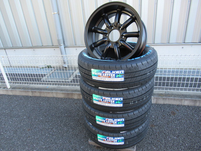 FABULOUS BARONE MC-9 WIDE SERIES 17x9.5 +18 6-139.7 セミグロスブラック FALKEN W11 215/60R17 200系ハイエース オーバーフェンダーの画像1