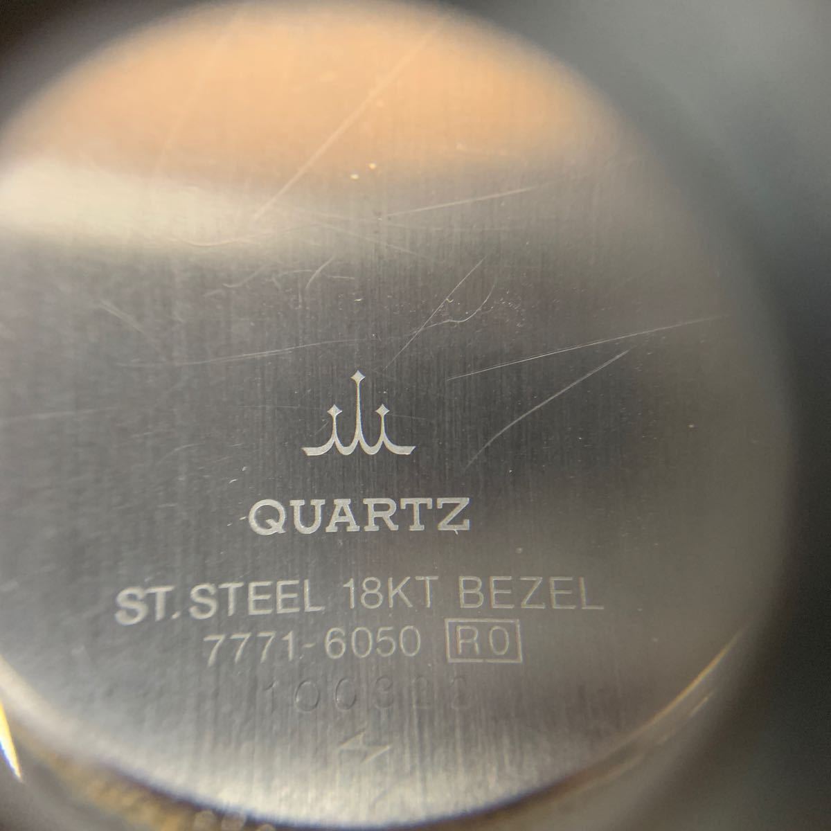 SEIKO セイコー CREDOR クレドール 7771-6050 メンズ 腕時計 QZ クォーツ 18KT × SS ベゼル ヴィンテージ 腕時計 手巻き 3針 ST STEELの画像2