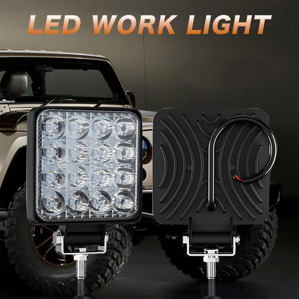 LED 作業灯 ワークライト 車 48W 4個 ライト 投光器 防水 荷台 照明_画像8